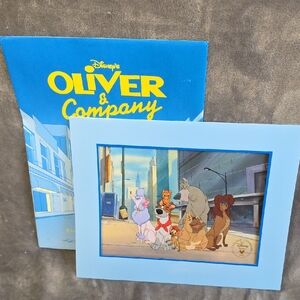 Disney Oliver & Company Commemorative Lithograph 11x14